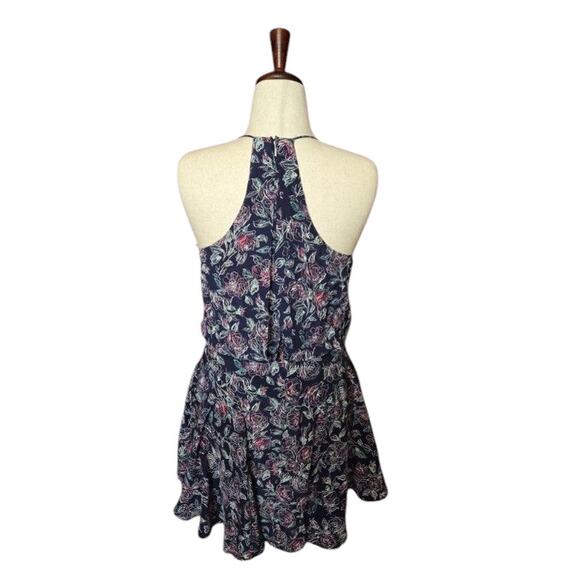 Joie Nanon Floral 100% Silk Dress Dark Navy ‎ medium cottagecore - Picture 5 of 8
